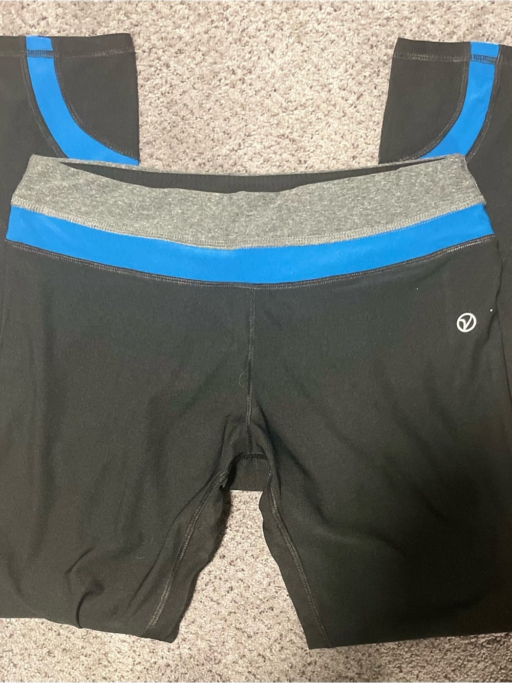 Y2K VOGO Athletica Capri Leggings Colorblock Sz M